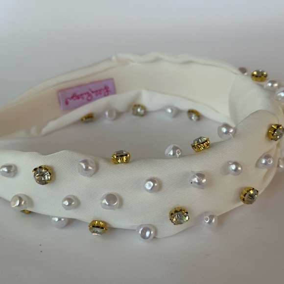 NWT Lilly Pulitzer white, rhinestone and pearl headband - Picture 6 of 7